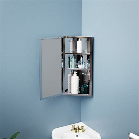 Renovators Supply Corner Bathroom Wall Medicine Cabinet 